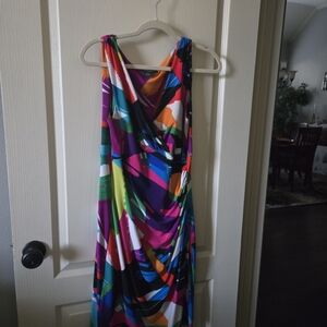 Ralph Lauren Blue Label Colorful Abstract Mini Dress